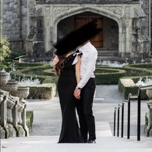 Maria Bianca Nero Sydney Ruffled One Shoulder Gown